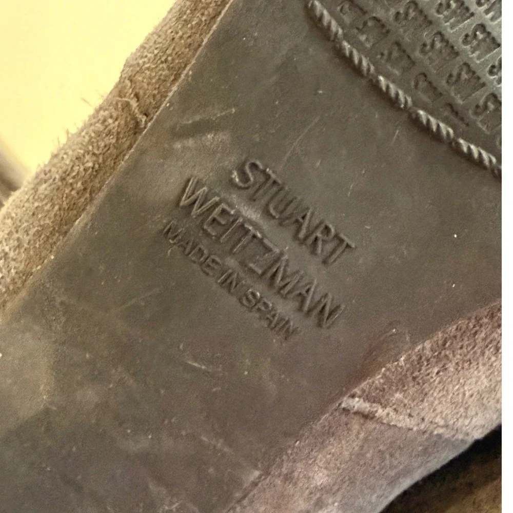 Stuart Weitzman Highland Womens Gray Suede Over The Knee Tall Riding‎ Boots 7.5